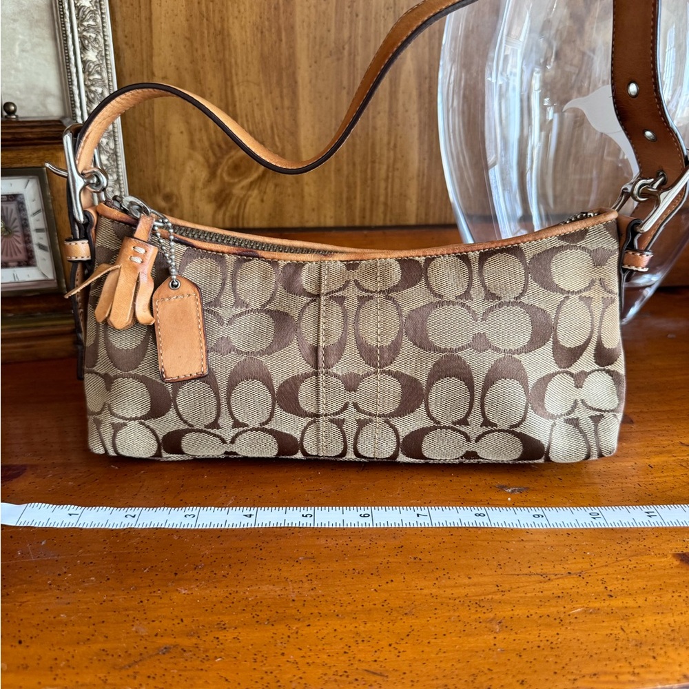 Vintage Coach Signature East West Baguette shoulder bag